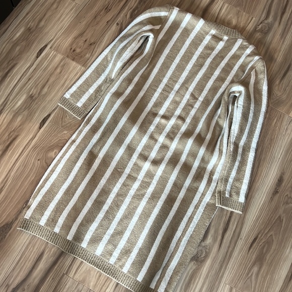 Black and beige long cardigan - Picture 2 of 4